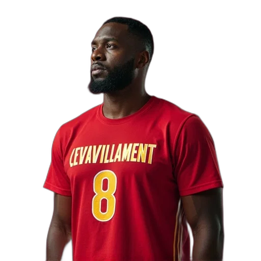 red, cleveland, team, against transparent PNG cut-out
