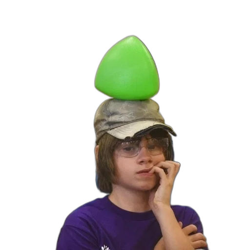 hat, crown, staff, creature transparent PNG cut-out