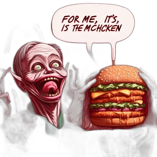 food, creature, face, concept art transparent PNG cut-out