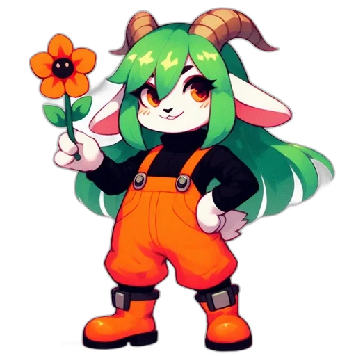 flower, staff, weapon, animal transparent PNG cut-out