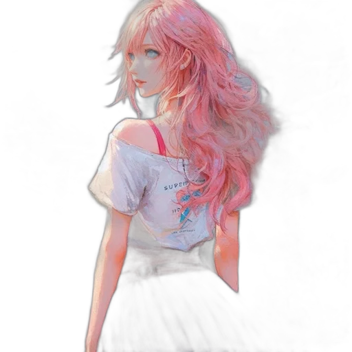 dress, hair, creature, face transparent PNG cut-out