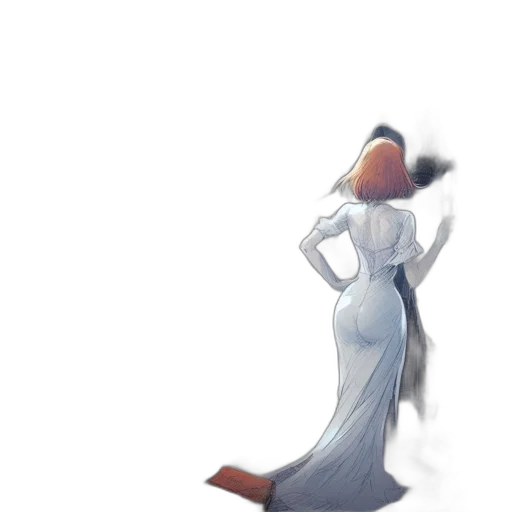 dress, robot, staff, crown transparent PNG cut-out
