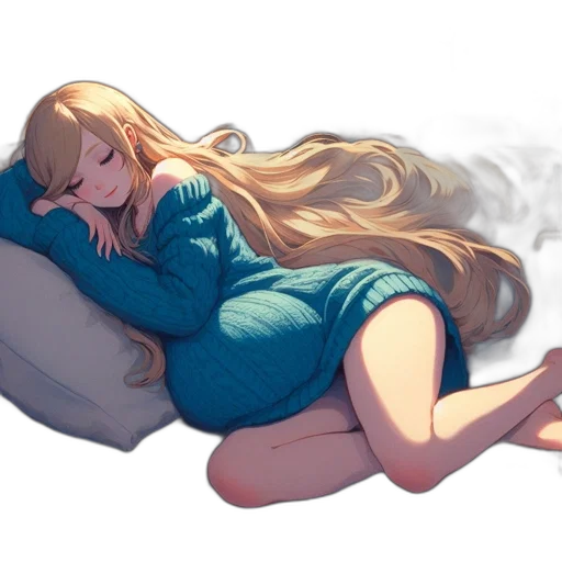 dress, watercolor, concept art, anime transparent PNG cut-out