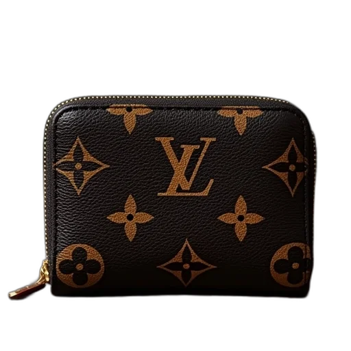louis, vuittor, zipped, wallet transparent PNG cut-out