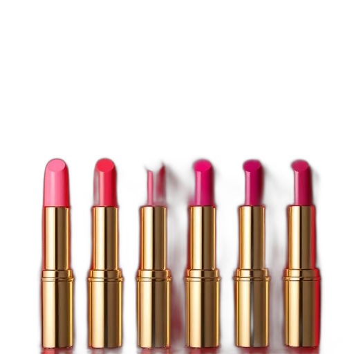 red, collection, six, lipsticks transparent PNG cut-out