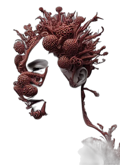 mask, creature, crown, dragon transparent PNG cut-out