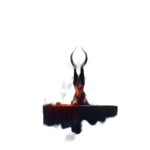 crown, creature, staff, hair transparent PNG cut-out