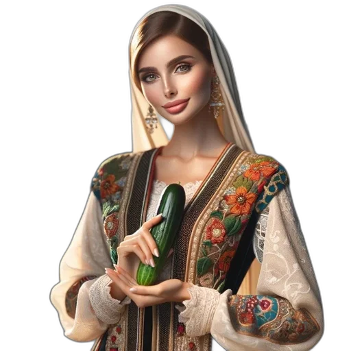 jewelry, dress, face, staff transparent PNG cut-out