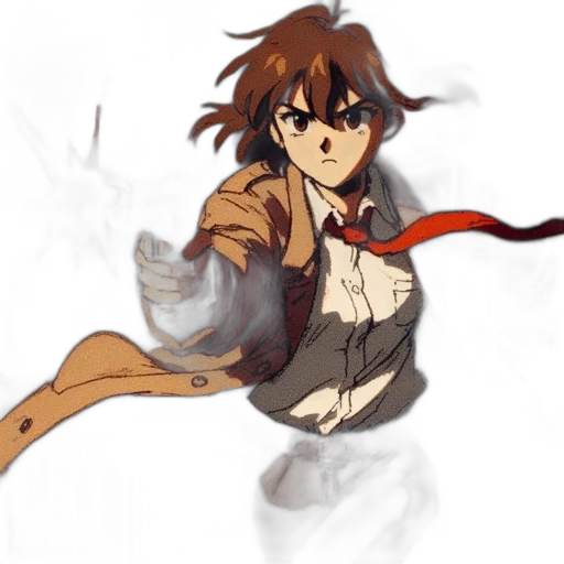 jacket, staff, weapon, concept art transparent PNG cut-out