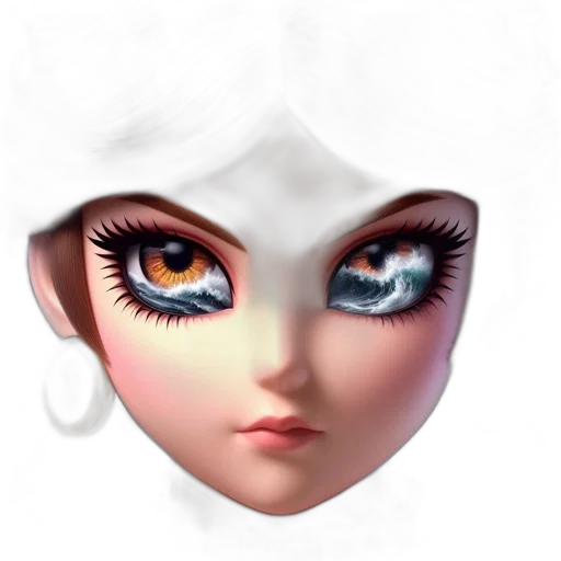 face, mask, jewelry, 3d render transparent PNG cut-out