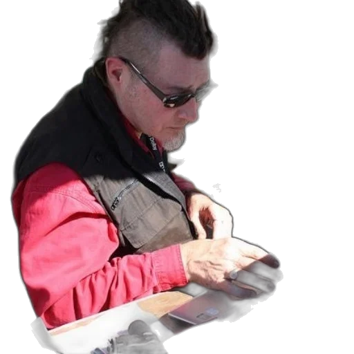 jacket, staff, jewelry, weapon transparent PNG cut-out