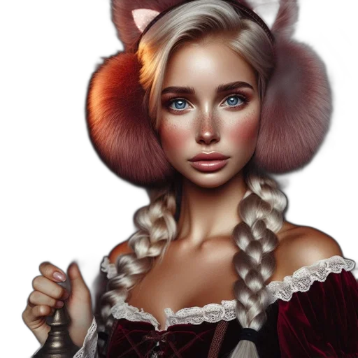 hair, face, crown, fantasy art transparent PNG cut-out