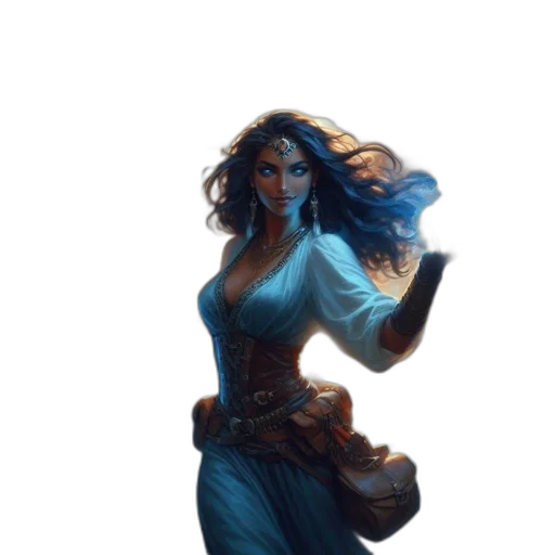 dress, staff, concept art, fantasy art transparent PNG cut-out