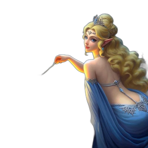 staff, dress, jewelry, crown transparent PNG cut-out