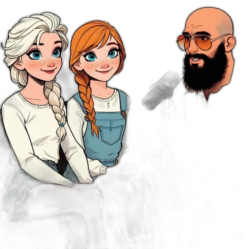 concept art, cartoon, fantasy art, watercolor transparent PNG cut-out
