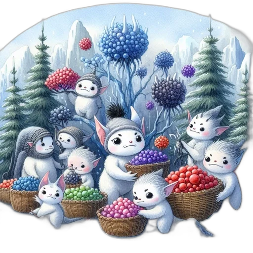 concept art, fantasy art, snow, forest transparent PNG cut-out