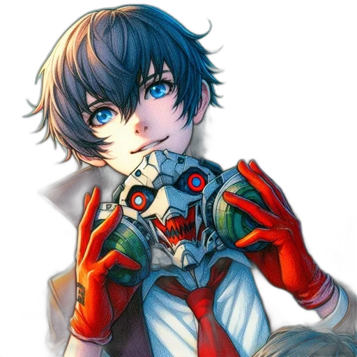 robot, face, mask, weapon transparent PNG cut-out