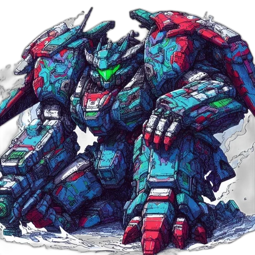robot, jacket, weapon, dragon transparent PNG cut-out
