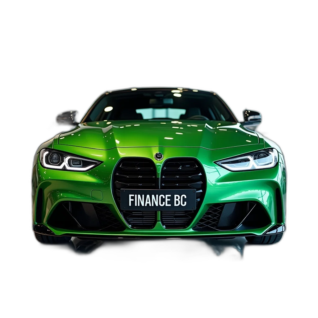 car, face, 3d render, green transparent PNG cut-out