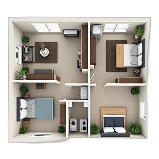 furniture, building, 3d render, concept art transparent PNG cut-out