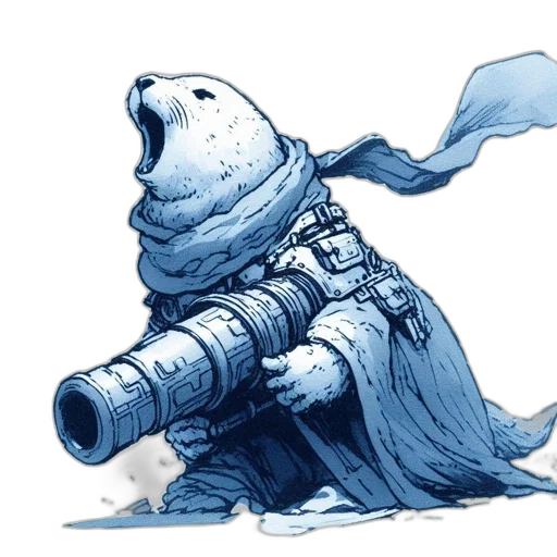 weapon, creature, staff, animal transparent PNG cut-out