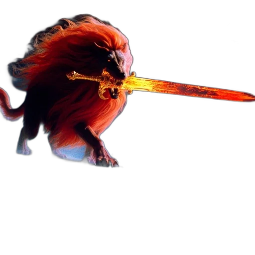 dragon, weapon, animal, staff transparent PNG cut-out