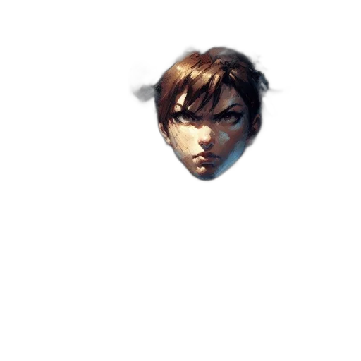 face, mask, weapon, hair transparent PNG cut-out
