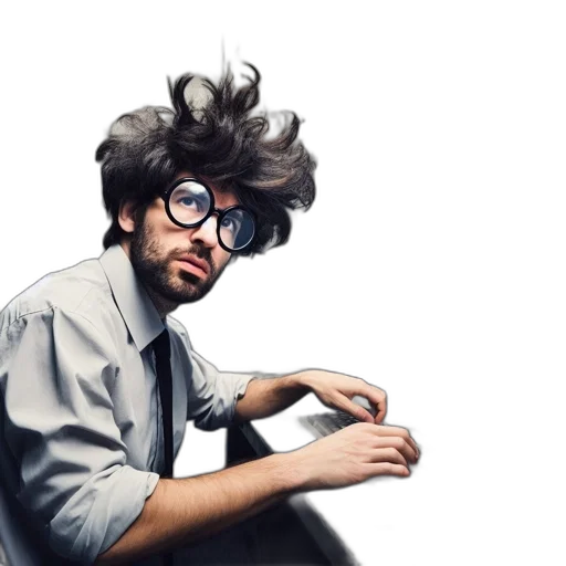 hair, staff, hat, face transparent PNG cut-out