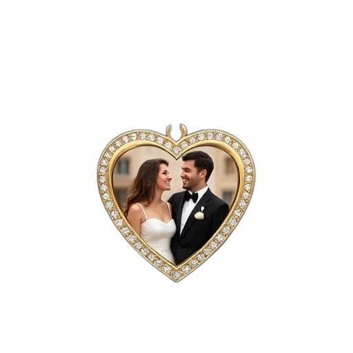 jewelry, crown, gold, heart-shaped transparent PNG cut-out