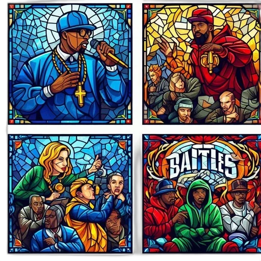 comic book art, pixel art, concept art, four transparent PNG cut-out