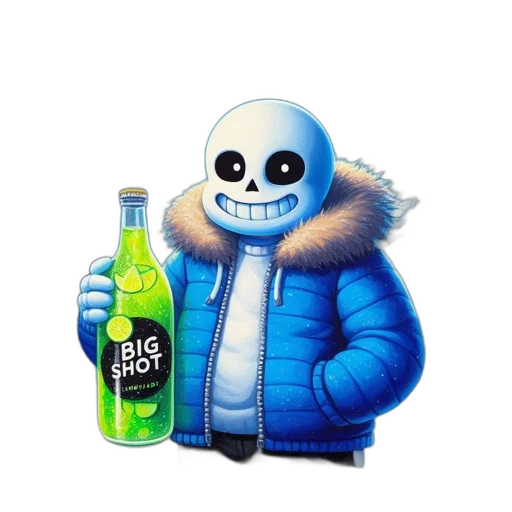 jacket, bottle, creature, mask transparent PNG cut-out