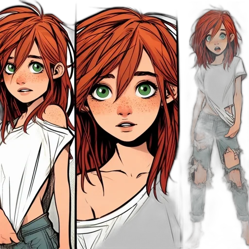 concept art, comic book art, anime, fantasy art transparent PNG cut-out