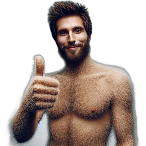 hair, animal, jacket, creature transparent PNG cut-out