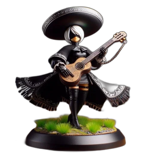 figurine, masked, character, black transparent PNG cut-out