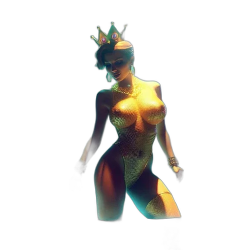 crown, dress, robot, mask transparent PNG cut-out