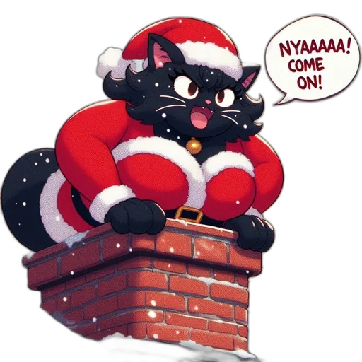 concept art, black, cat, donning transparent PNG cut-out