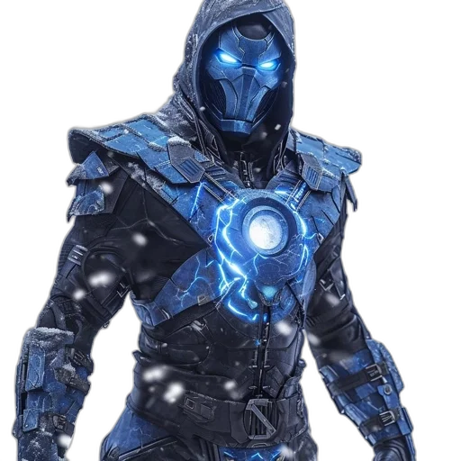 jacket, robot, mask, concept art transparent PNG cut-out