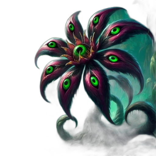 creature, flower, crown, mask transparent PNG cut-out
