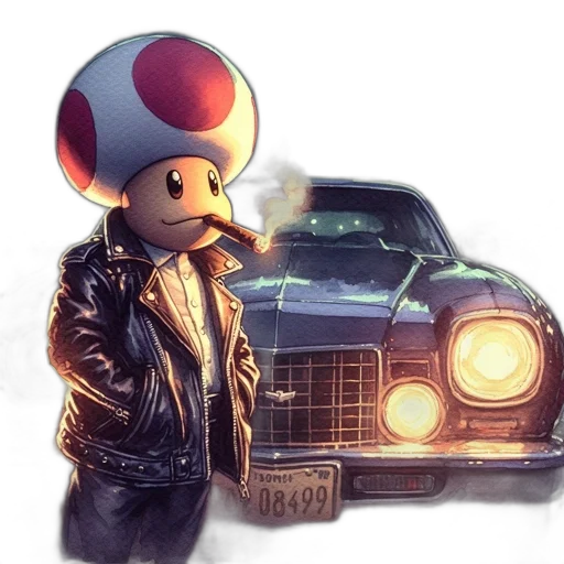 car, jacket, robot, hat transparent PNG cut-out