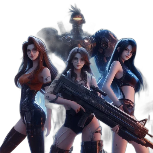 staff, concept art, fantasy art, cyberpunk transparent PNG cut-out