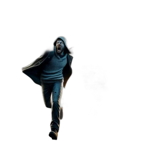 creature, mask, jacket, concept art transparent PNG cut-out