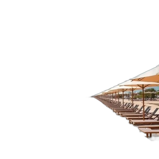 umbrella, furniture, building, 3d render transparent PNG cut-out