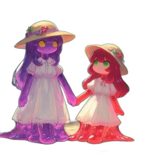 hat, dress, 3d render, concept art transparent PNG cut-out
