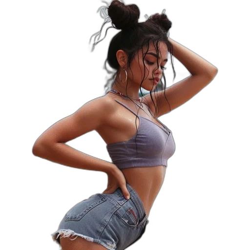 jacket, dress, jewelry, hair transparent PNG cut-out
