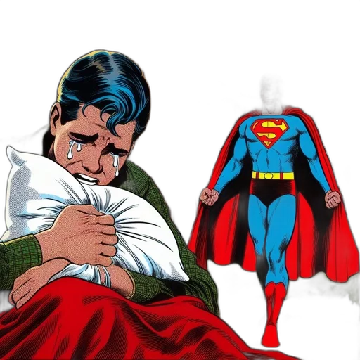 comic book art, concept art, two, characters transparent PNG cut-out