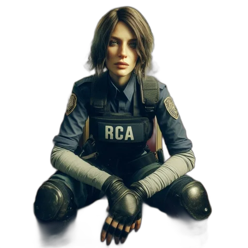 jacket, face, robot, weapon transparent PNG cut-out