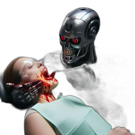 mask, robot, face, cyberpunk transparent PNG cut-out