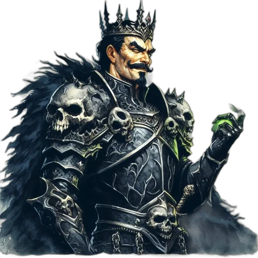 crown, staff, face, concept art transparent PNG cut-out