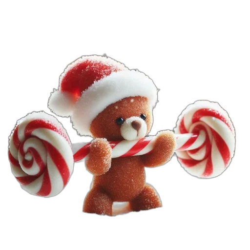 3d render, small, bear, figurine transparent PNG cut-out