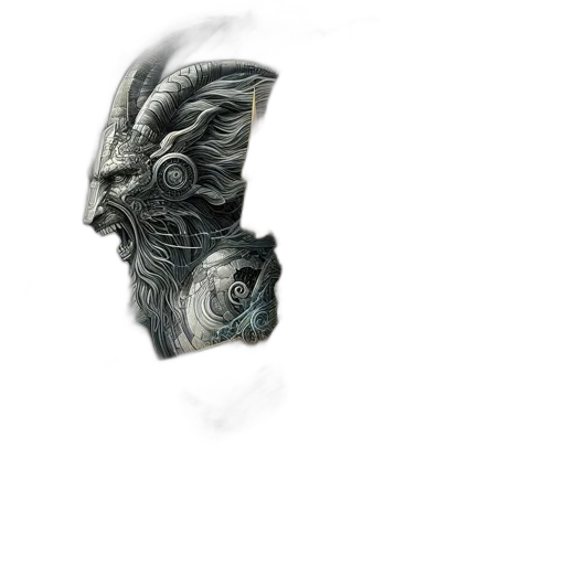 mask, face, dragon, hair transparent PNG cut-out